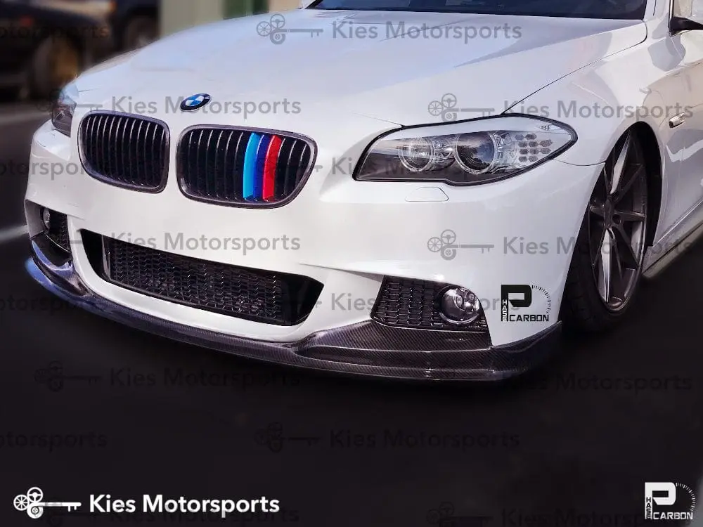 2011-2016 BMW 5 Series (F10) 3D Style Carbon Fiber Front Lip №2