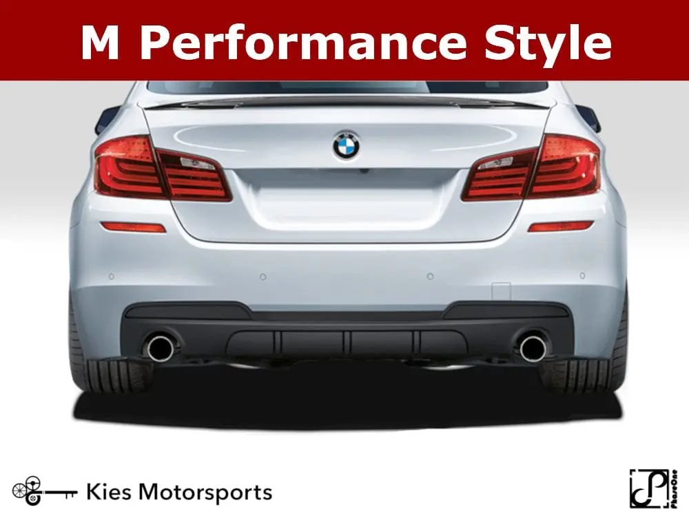 2011-2016 BMW 5 Series (F10) M Performance Style Rear Diffuser - 520i & 528i №2