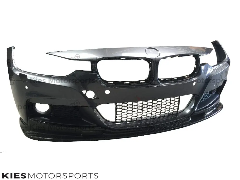 2012-2018 BMW 3 Series (F30 / F31) 3D Style Carbon Fiber Front Lip №2