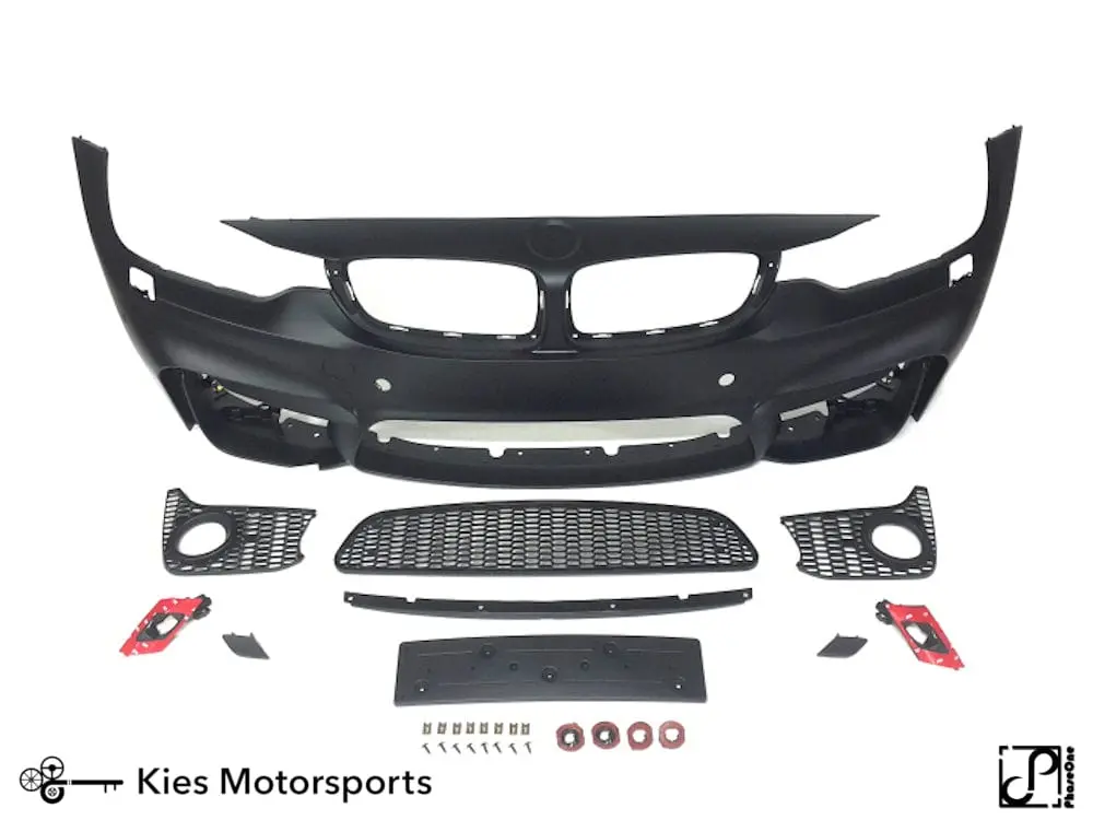 2014-2020 BMW 4 Series (F32 / F33 / F36) M4 Style Front Bumper Conversion Kit [Also Fits Gran Coupe] - No PDC / No fogs