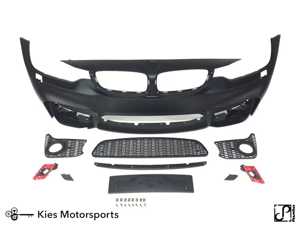 2014-2020 BMW 4 Series (F32 / F33 / F36) M4 Style Front Bumper Conversion Kit [Also Fits Gran Coupe] - No PDC / No fogs №3