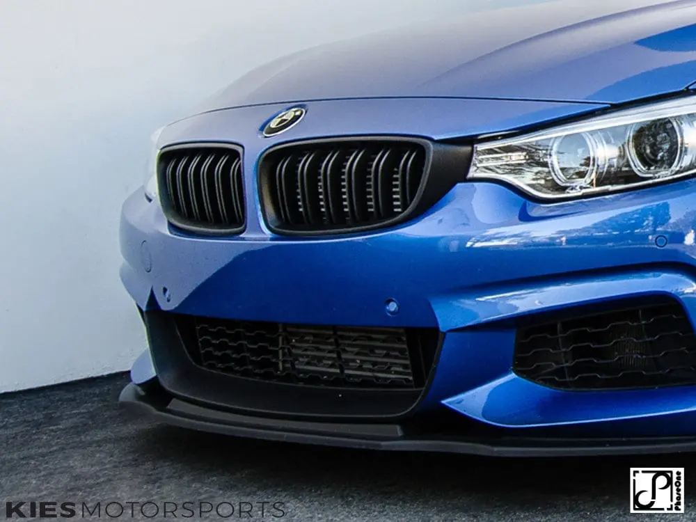 2014+ BMW 4 Series (F32 / F33 / F36) M Inspired Dual Slat Kidney Grilles (Various Finishes) [Fits OEM F82 M4 & F80 M3] - Gloss Black №2