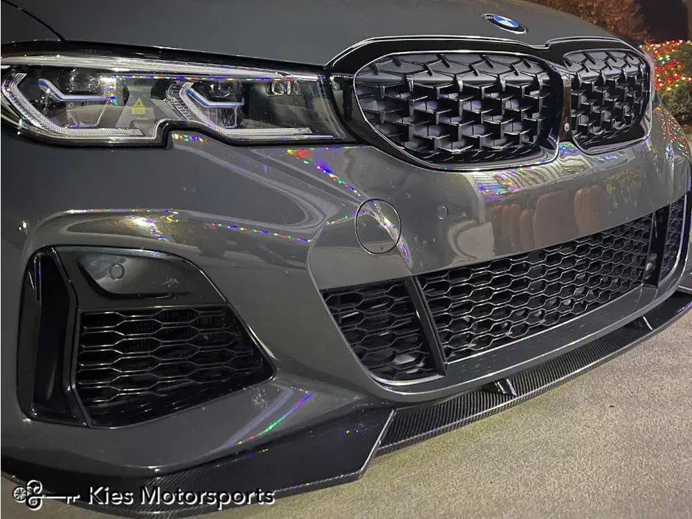 2019-2022 BMW 3 Series (G20) 3-Piece Carbon Fiber Front Lip №2