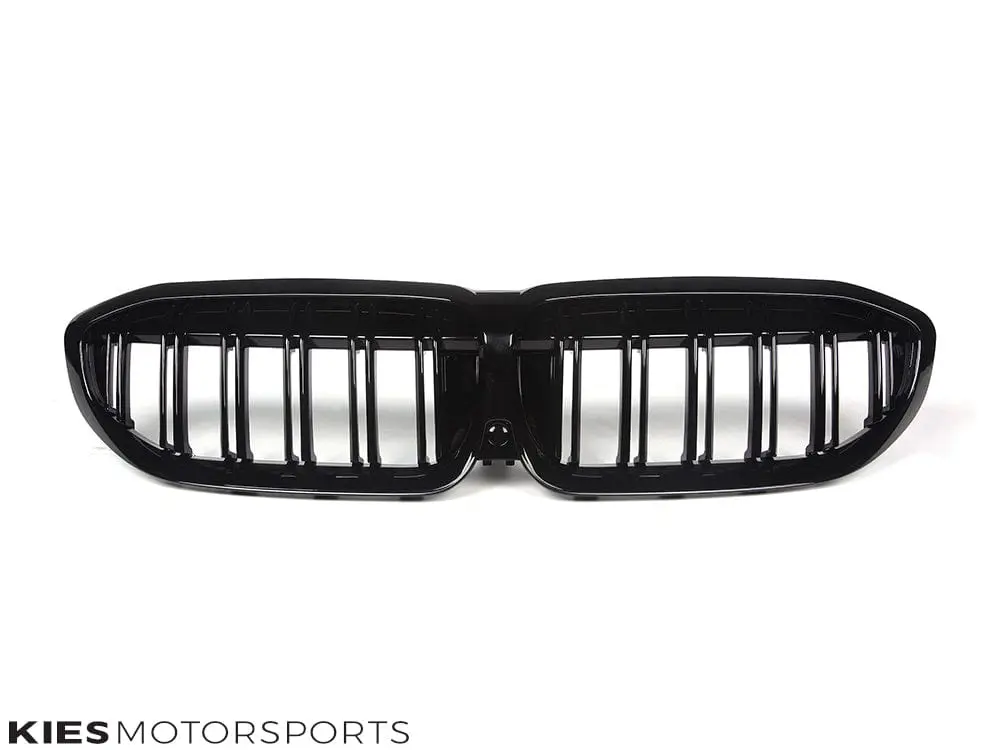 2019-2022 BMW G20 3 Series Dual Slat Kidney Grilles (Various Finishes) - Gloss Black №1