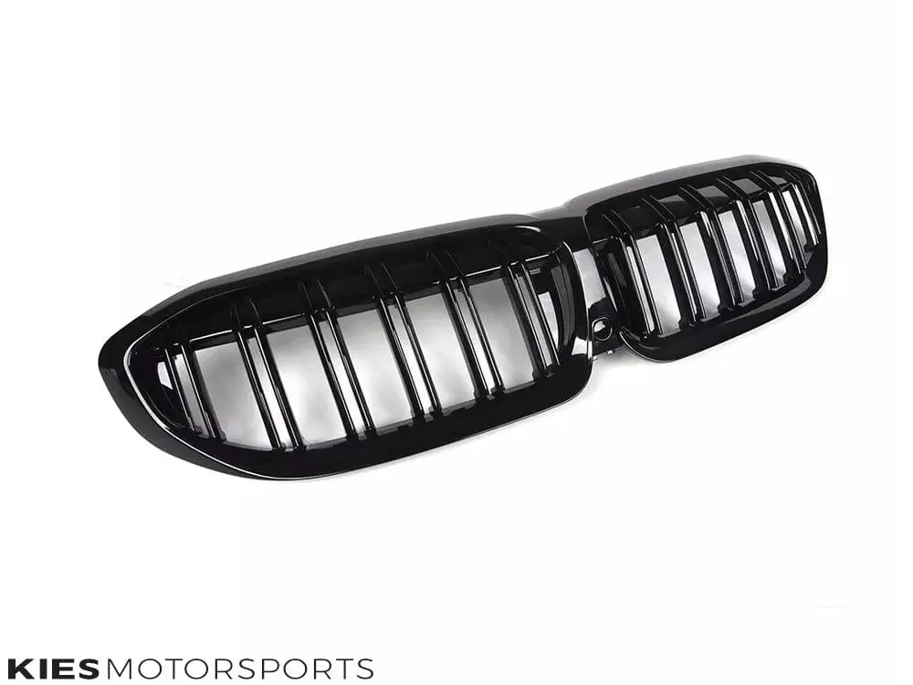 2019-2022 BMW G20 3 Series Dual Slat Kidney Grilles (Various Finishes) - Gloss Black №3