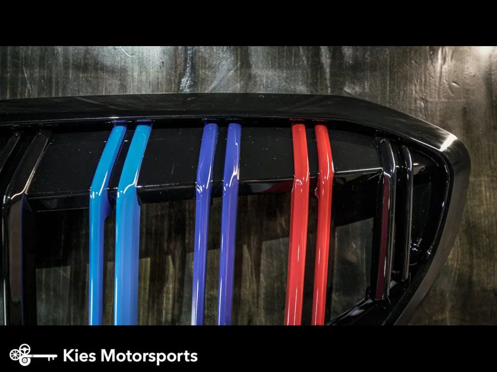 2019-2022 BMW G20 3 Series Dual Slat Kidney Grilles (Various Finishes) - Tri-Color №6