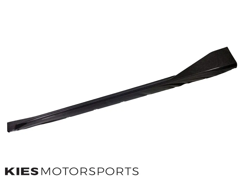 2020-2025 BMW M3 / M4 (G80 / G82 / G83) Performance Inspired Dry Carbon Fiber Side Skirt Extensions with Wing - G80 M3 №2