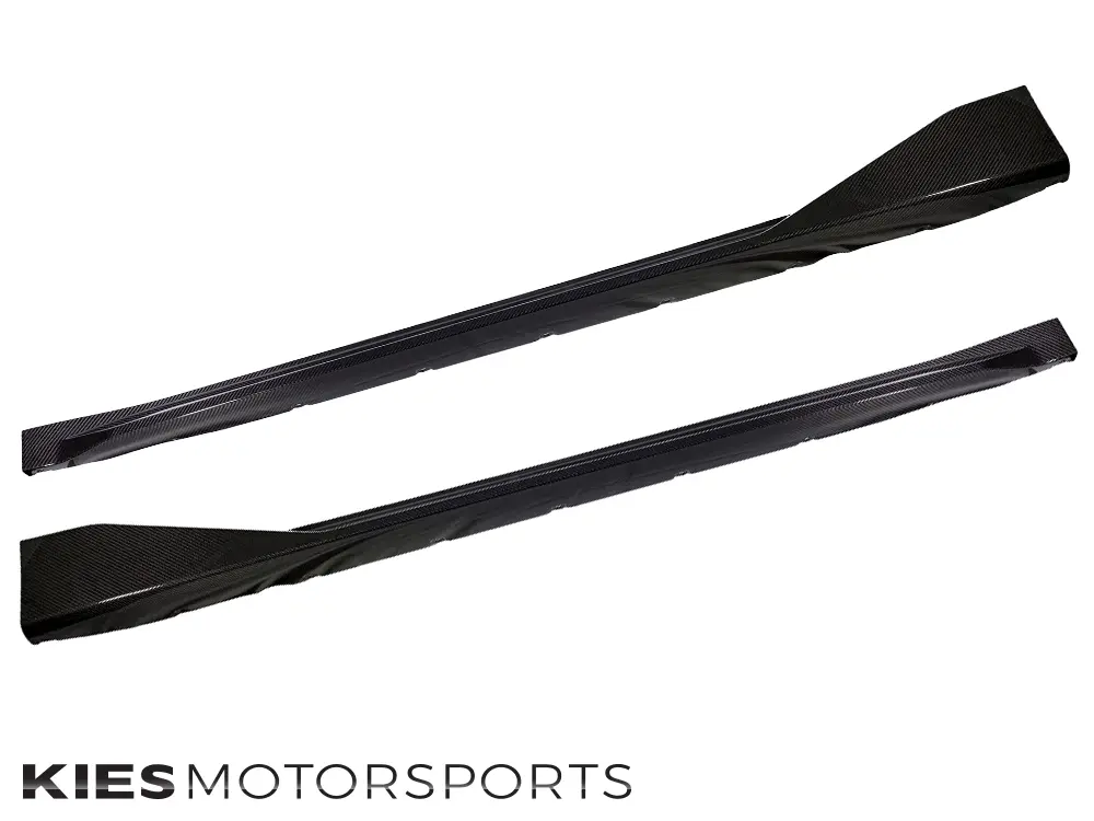 2020-2025 BMW M3 / M4 (G80 / G82 / G83) Performance Inspired Dry Carbon Fiber Side Skirt Extensions with Wing - G82 M4