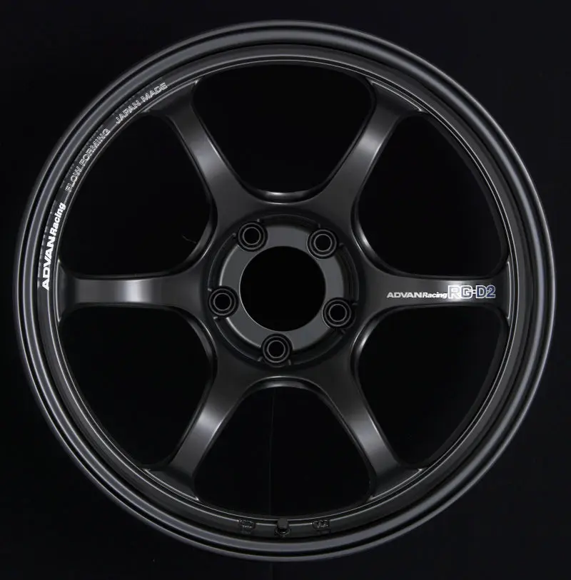 Advan AVNYAT6E42ASB RG-D2 16x7.0 +42 4-100 Semi Gloss Black Wheel №2