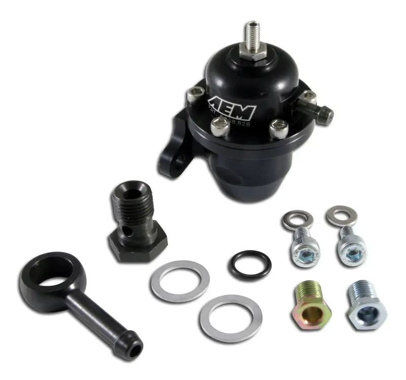 AEM AEM25-304BK 96-97 Acura CL / 94-97 Accord / 96-00 Civic Ex Black Adjustable Fuel Pressure Regulator