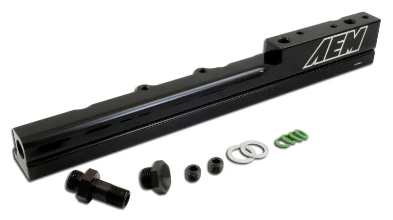 AEM AEM25-103BK 99-00 Honda Civic Si Black Fuel Rail №1