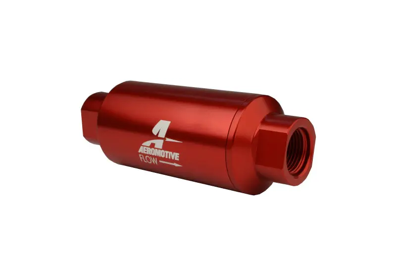 Aeromotive AER12335 In-Line Filter - AN-10 Size - 40 Micron SS Element - Red Anodize Finish №1