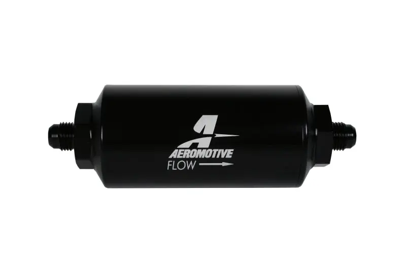 Aeromotive AER12347 In-Line Filter - (AN-6 Male) 10 Micron Fabric Element Bright Dip Black Finish №3