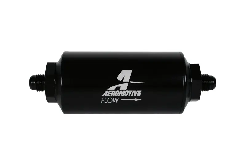 Aeromotive AER12347 In-Line Filter - (AN-6 Male) 10 Micron Fabric Element Bright Dip Black Finish №5