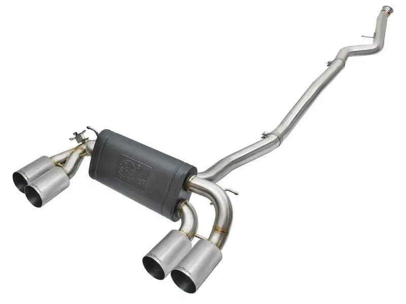 aFe 16-18 BMW M2 L6-3.0L MACH Force-Xp 3in to 2.5in 304 SS Cat-Back Exhaust System-Quad Polish Tips №1