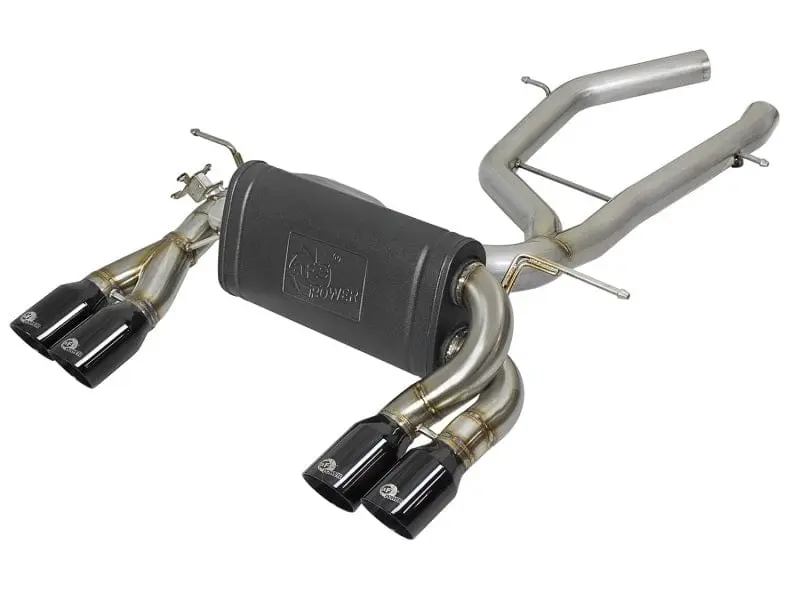 aFe MACH Force-Xp 2-1/2in SS Axle Back Exhaust w/Black Tips 15+ BMW M3/M4 (F80/F82) L6 3.0L (tt) S55 №1