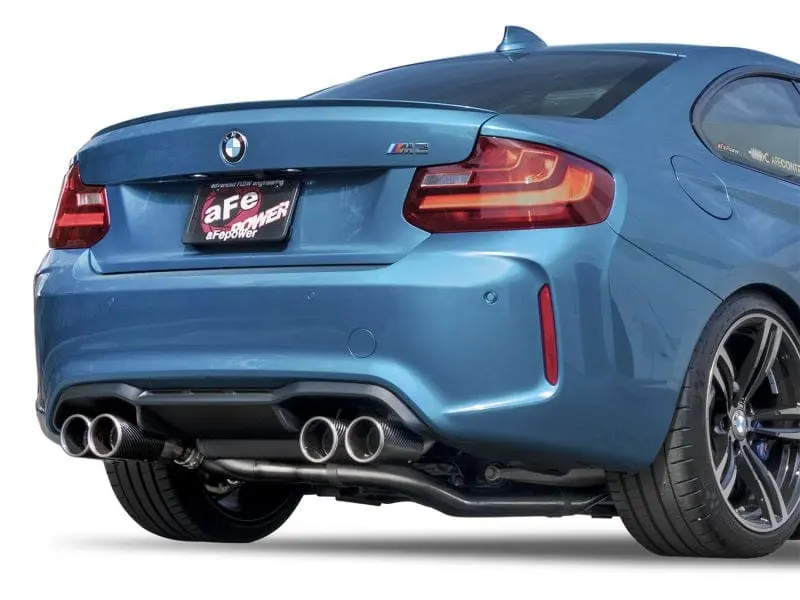 aFe MACHForce XP 3in - 2 1/2in Axle Back 304SS Exhaust w/ Carbon Fiber Tips 16-17 BMW M2 (f87) №2