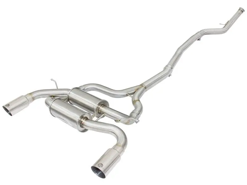 aFe MACHForce XP SS-304 Polish Tip 2.5in Dia Cat Back Exhaust 12-14 BMW 335i (F30) 3.0L (t) №1