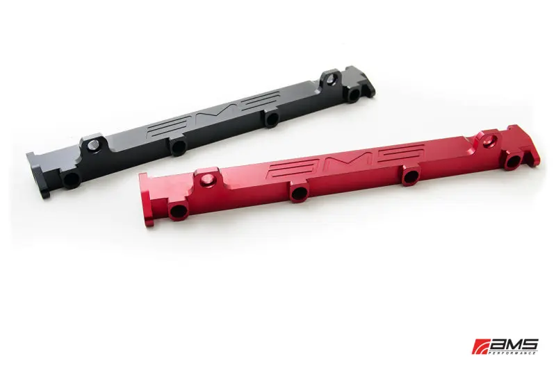 AMS AMSAMS.01.07.0102-2 Performance 03-07 Misubishi EVO VIII/IX CNC Machined Aluminum Fuel Rail - Red №2