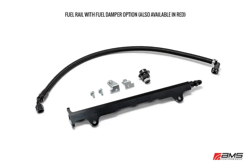 AMS AMSAMS.04.07.0006-2 Performance 08-15 Mitsubishi EVO X CNC Machined Aluminum Fuel Rail W/Pulsation Dampener - Black №2