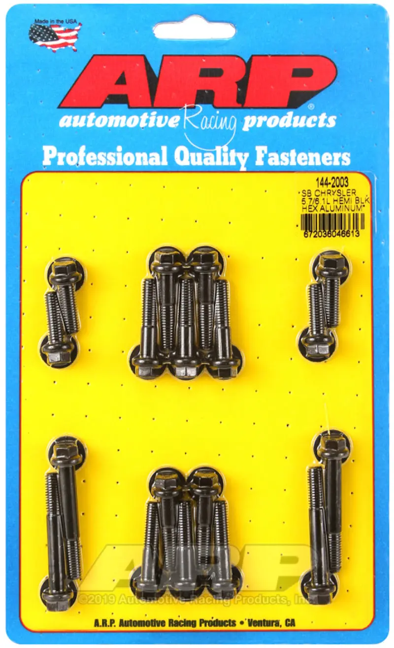 ARP ARP144-2003 Small Block Chrysler 5.7/6.1L Hemi Hex Aluminum Intake Manifold Bolt Kit №1