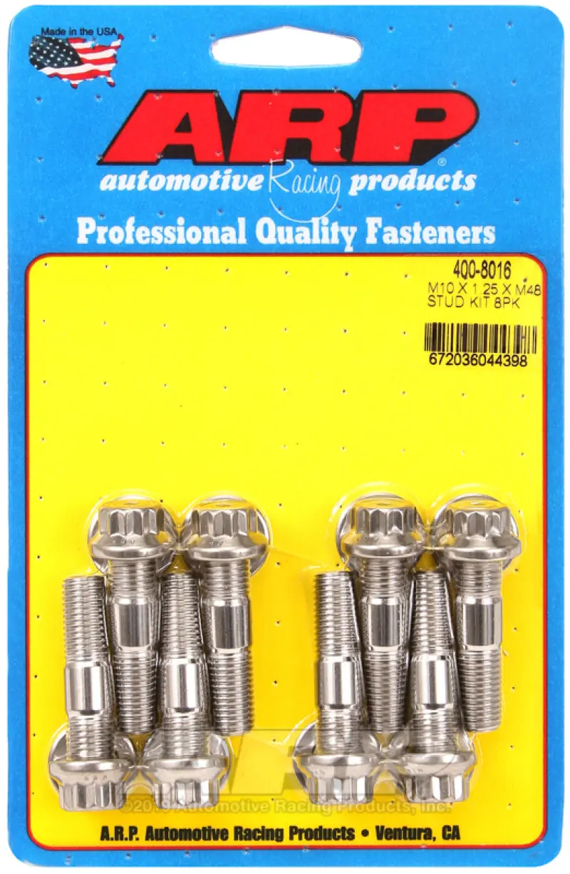 ARP ARP400-8016 Sport Compact M10 X 1.25 X 48mm Stainless Accessory Studs (8 Pack) №1