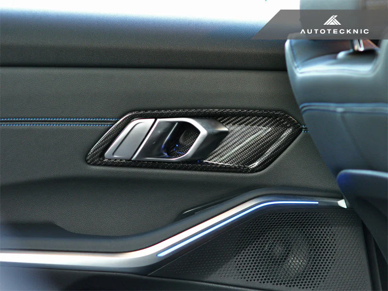 AutoTecknic ATK-BM-0357-G80 Комплект оздоблення внутрішніх дверних ручок Dry Carbon - G80 M3 №2