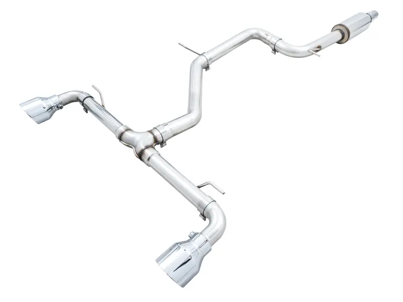 AWE AWE3020-32658 2022 VW GTI MK8 Track Edition Exhaust - Chrome Silver Tips