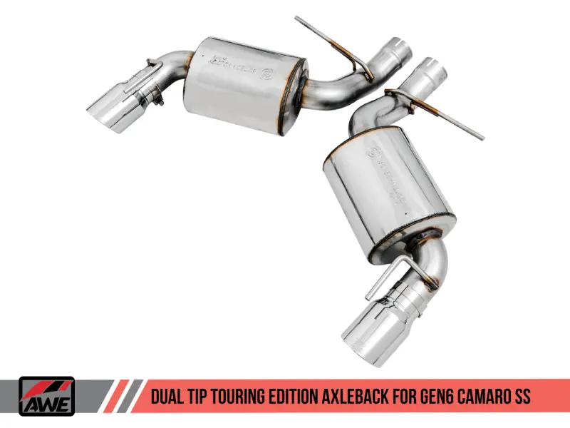 AWE AWE3015-32103 Tuning 16-18 Chevrolet Camaro SS Axle-Back Exhaust - Touring Edition (Chrome Silver Tips)