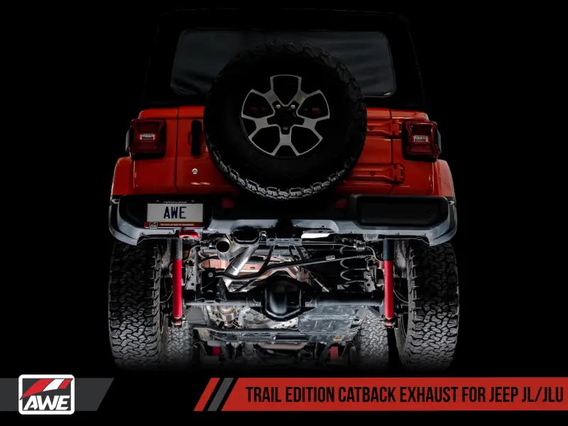 AWE AWE3015-21005 Tuning 2018+ Jeep Wrangler JL/JLU 2.0T Trail Edition Cat-Back Exhaust №14