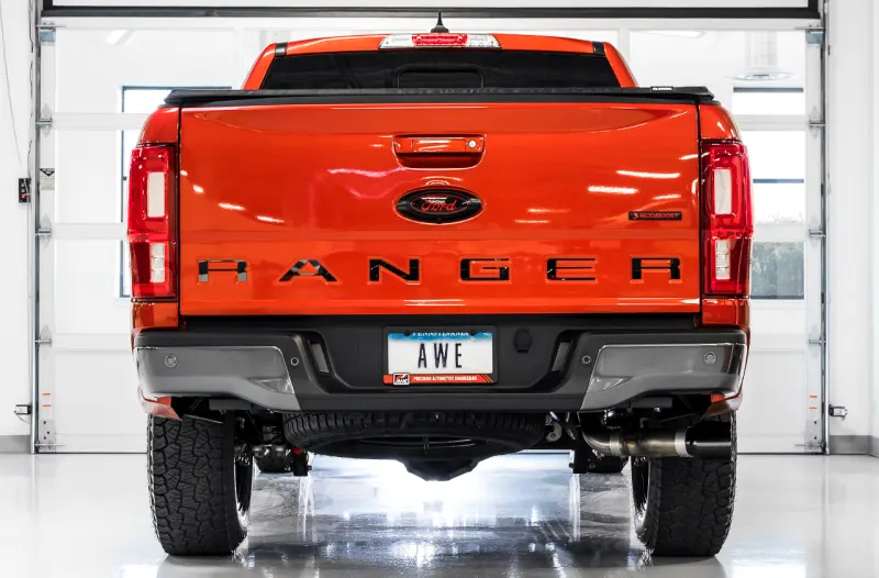 AWE AWE3015-23064 Tuning 2019+ Ford Ranger 0FG Performance Exhaust System W/Diamond Black Tips & Rock Guard №4