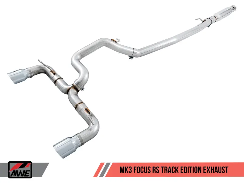 AWE AWE3020-32030 Tuning Ford Focus RS Track Edition Cat-Back Exhaust - Chrome Silver Tips №3