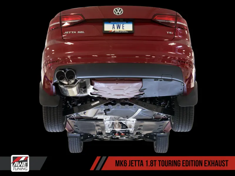 AWE AWE3015-23050 Tuning Mk6 GLI 2.0T - Mk6 Jetta 1.8T Touring Edition Exhaust - Diamond Black Tips №11