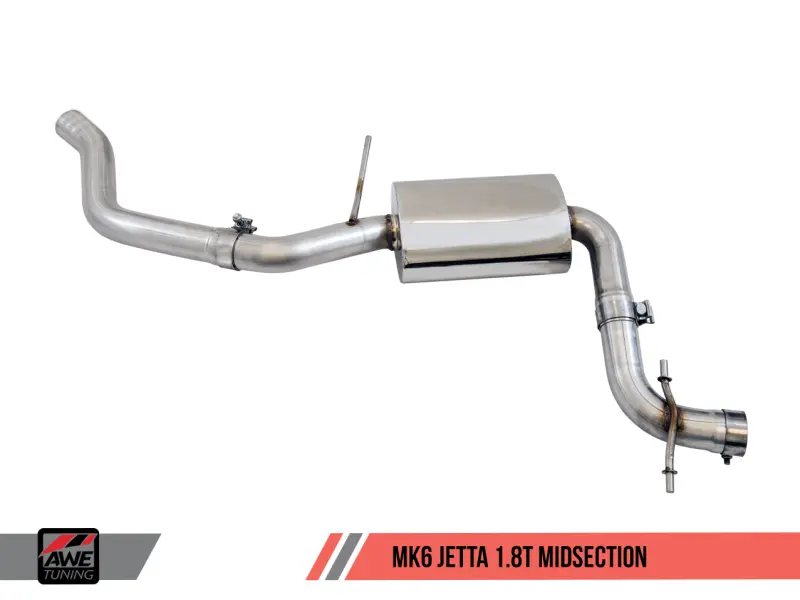 AWE AWE3015-22058 Tuning Mk6 GLI 2.0T - Mk6 Jetta 1.8T Touring Edition Exhaust - Polished Silver Tips №11