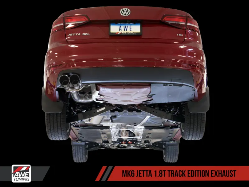 AWE AWE3020-23028 Tuning Mk6 GLI 2.0T - Mk6 Jetta 1.8T Track Edition Exhaust - Diamond Black Tips №10