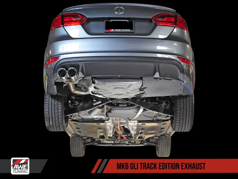 AWE AWE3020-23028 Tuning Mk6 GLI 2.0T - Mk6 Jetta 1.8T Track Edition Exhaust - Diamond Black Tips №3