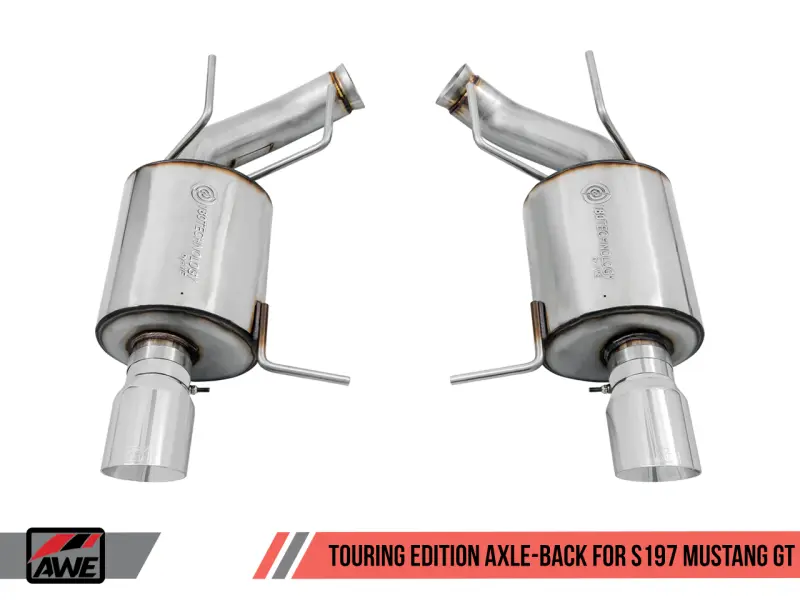 AWE AWE3015-32094 Tuning S197 Mustang GT Axle-Back Exhaust - Touring Edition (Chrome Silver Tips) №9