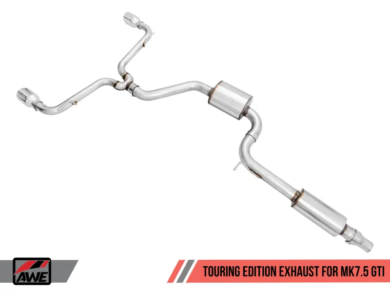 AWE AWE3015-32096 Tuning Volkswagen GTI MK7.5 2.0T Touring Edition Exhaust W/Chrome Silver Tips 102mm №12