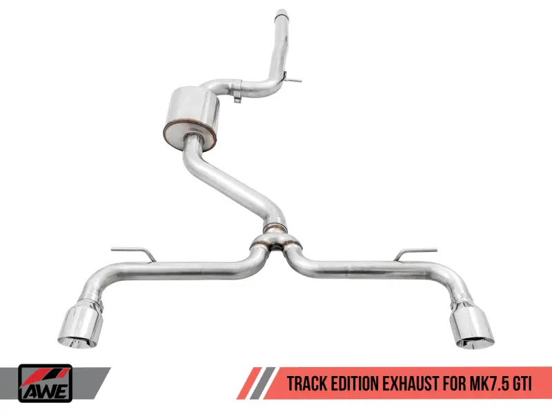 AWE AWE3020-32042 Tuning Volkswagen GTI MK7.5 2.0T Track Edition Exhaust W/Chrome Silver Tips 102mm №1