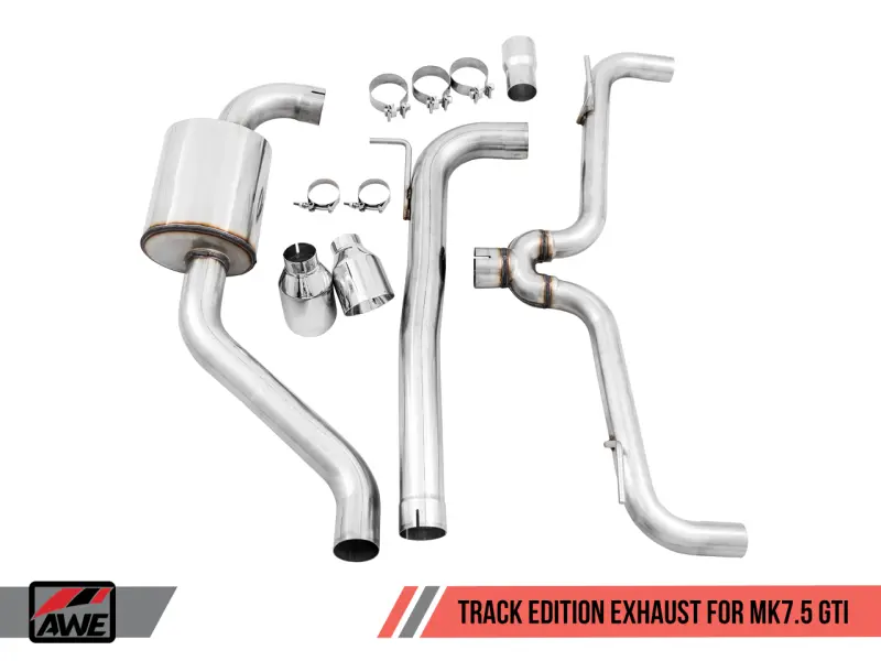 AWE AWE3020-32042 Tuning Volkswagen GTI MK7.5 2.0T Track Edition Exhaust W/Chrome Silver Tips 102mm №8