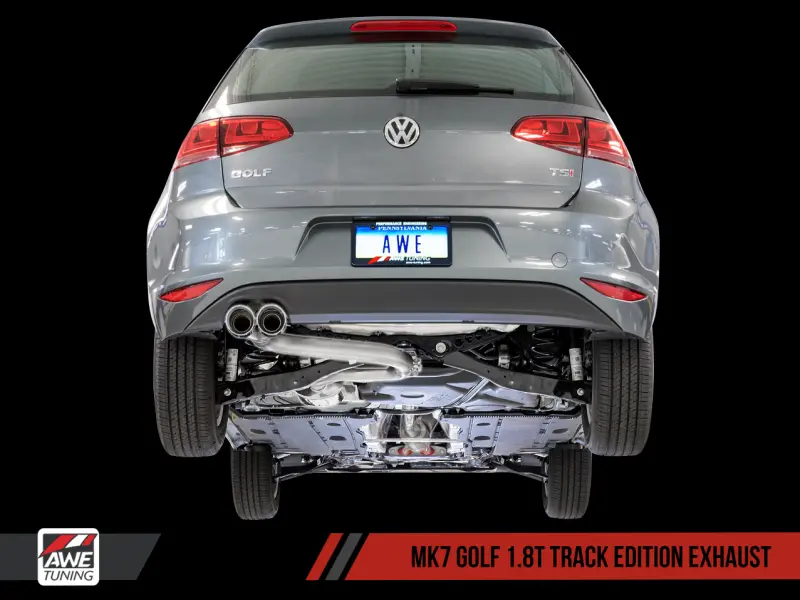 AWE AWE3020-22020 Tuning VW MK7 Golf 1.8T Track Edition Exhaust W/Chrome Silver Tips (90mm) №2