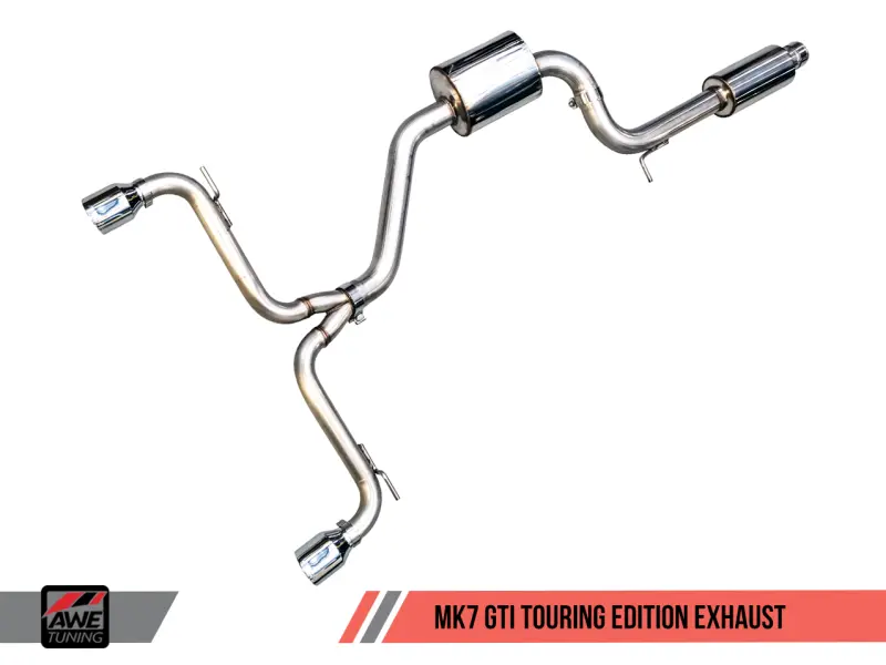 AWE AWE3015-32046 Tuning VW MK7 GTI Touring Edition Exhaust - Chrome Silver Tips №2