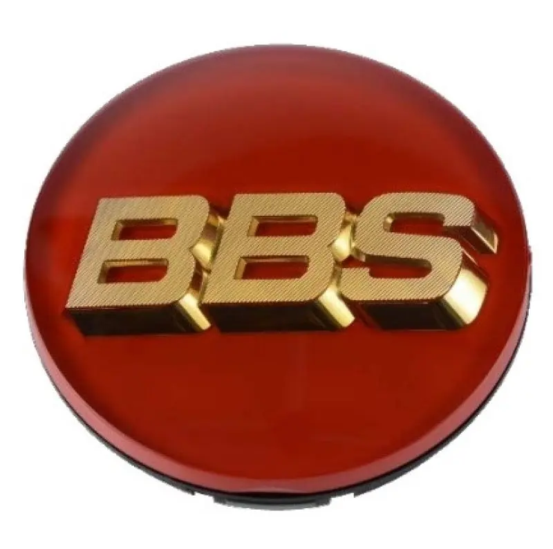 BBS BBS56.24.126 Center Cap - 70mm Red W/ Gold 3D Logo (4-Tab) №1