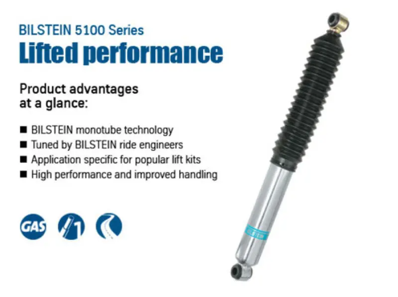 Bilstein 33-253190 5100 Series 2015-2016 Ford F-150 XL/XLT V6 3.5L Rear 46mm Monotube Shock Absorber