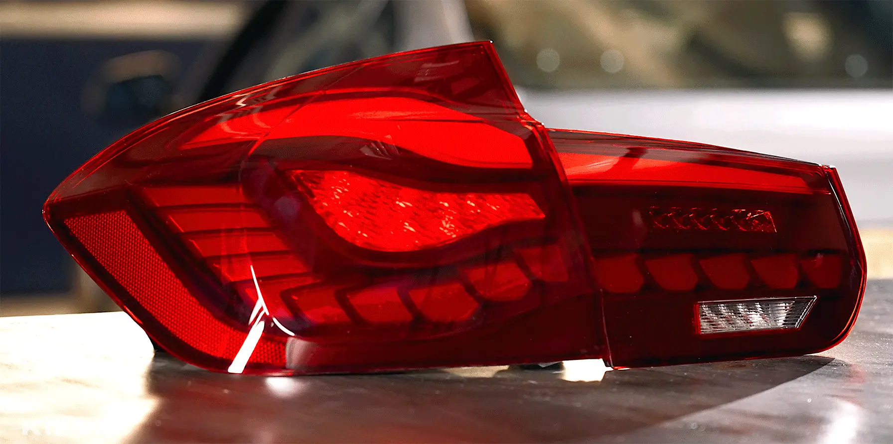 BMW 3 Series (F30) & M3 (F80) GTS Style OLED Sequential Tail Lights SET (V1) - BLACKLINE №1