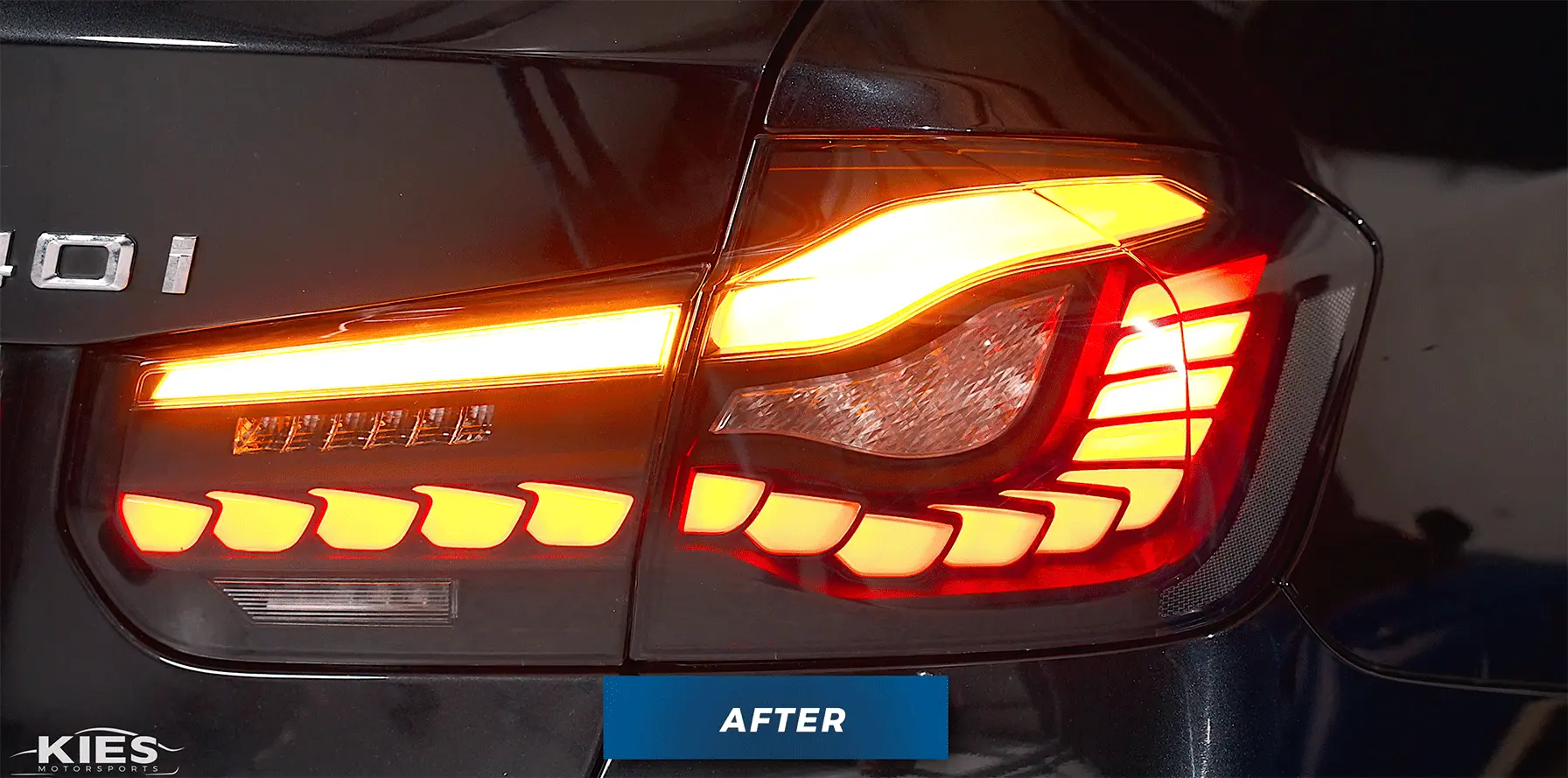 BMW 3 Series (F30) & M3 (F80) GTS Style OLED Sequential Tail Lights SET (V1) - BLACKLINE №13