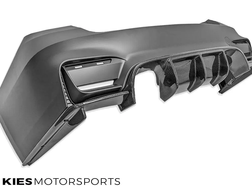 BMW 3 Series (F30) M3 Conversion VSX Carbon Fiber Rear Diffuser (3 Piece) №2