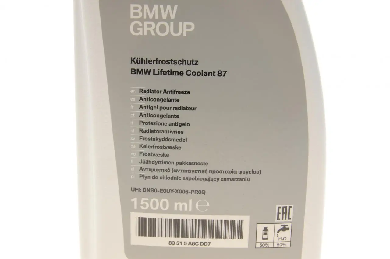 BMW 83515A6CDD7 Концентрат антифриза BMW Lifetime Coolant 87 синий (1,5л) №2