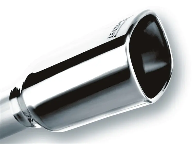 Borla BOR20241 2.25in Inlet 3.28in X 3.5in Square Rolled Angle Cut X 7.88in Long Exhaust Tip