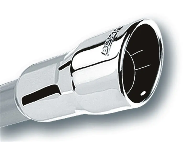 Borla BOR20237 2.25in Inlet 3.5in Round Rolled Angle Cut Intercooled Outlet X 6.5in Long Embossed Tip